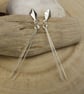 Elegant Sterling Silver Kite Studs with Tassles