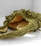Lichen - chunky hand knitted "Loopy" tote bag in olive green - Image 5