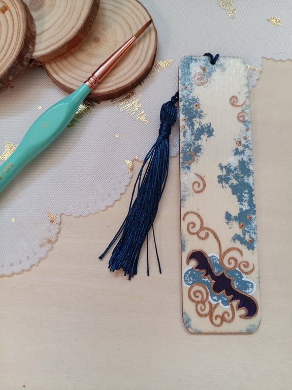 Wooden bat bookmark 