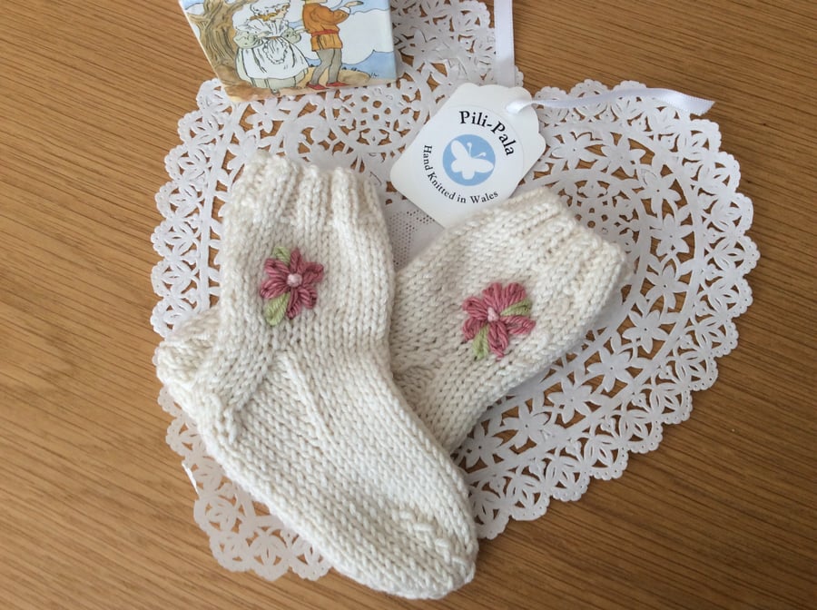 Hand Knitted Baby Socks 