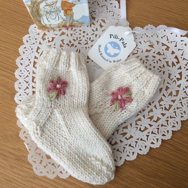 Hand Knitted Baby Socks 