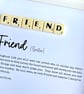 Friend Friendship Scrabble Minifigures Frame Personalised  - Image 2