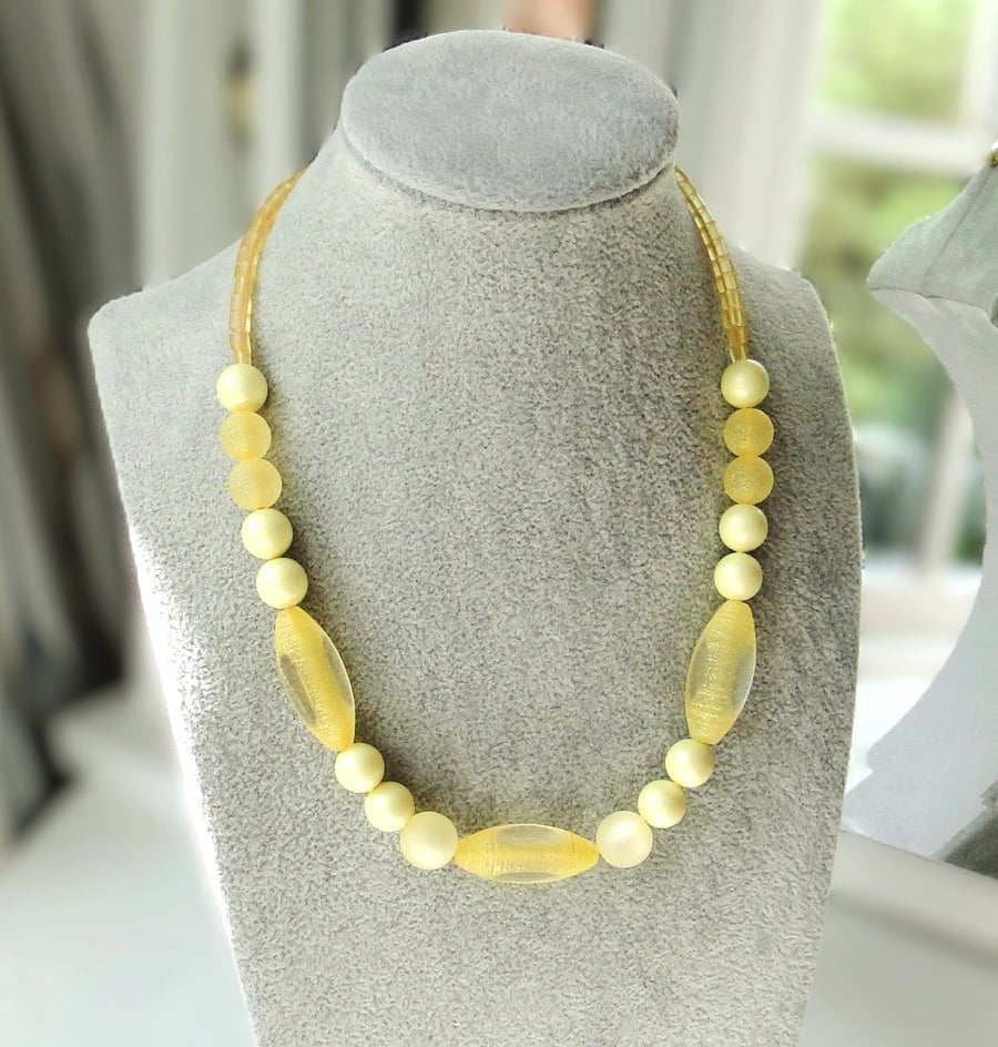 Summer Seconds  - Sunshine Yellow Necklace 