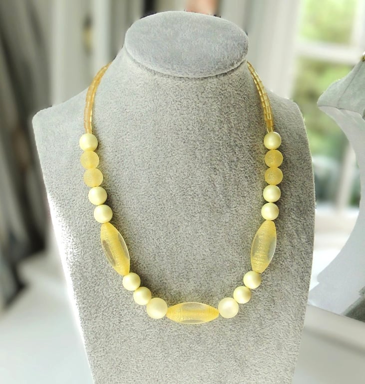 Summer Seconds  - Sunshine Yellow Necklace 