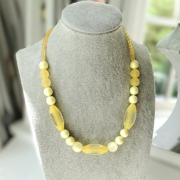 Summer Seconds  - Sunshine Yellow Necklace 