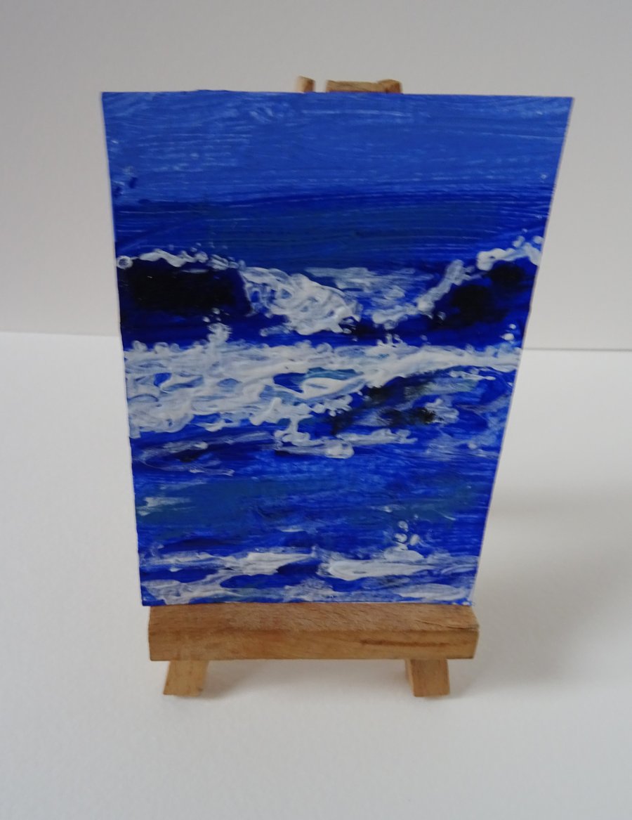 ACEO Wave 4 Original Acrylic Painting OOAK 