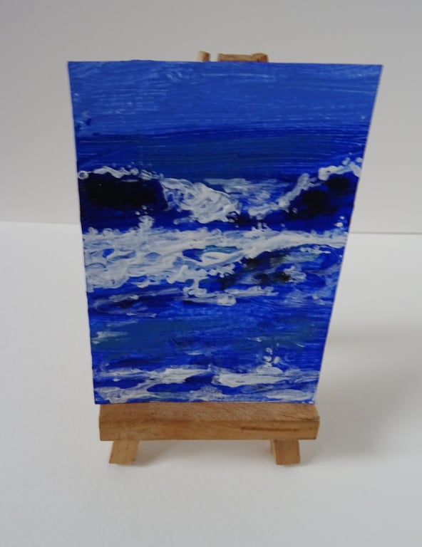 ACEO Wave 4 Original Acrylic Painting OOAK 