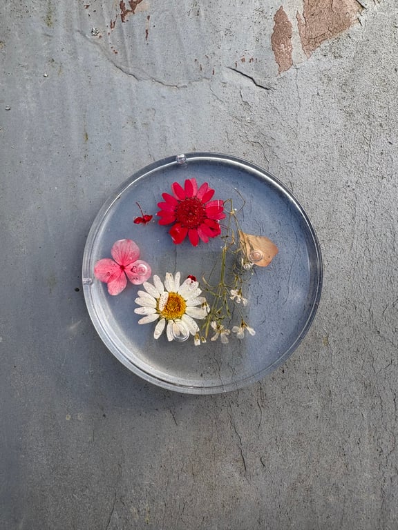 Red Floral Collection - Resin Coaster
