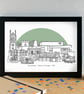 Scunthorpe Landmarks Skyline Art Print - Image 2