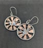 Sterling silver earrings, Swallows in summer earrings, Sunset earrings - Image 2