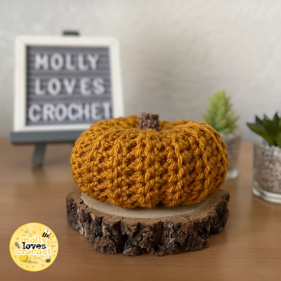 Autumn Crochet Pumpkin GOLD