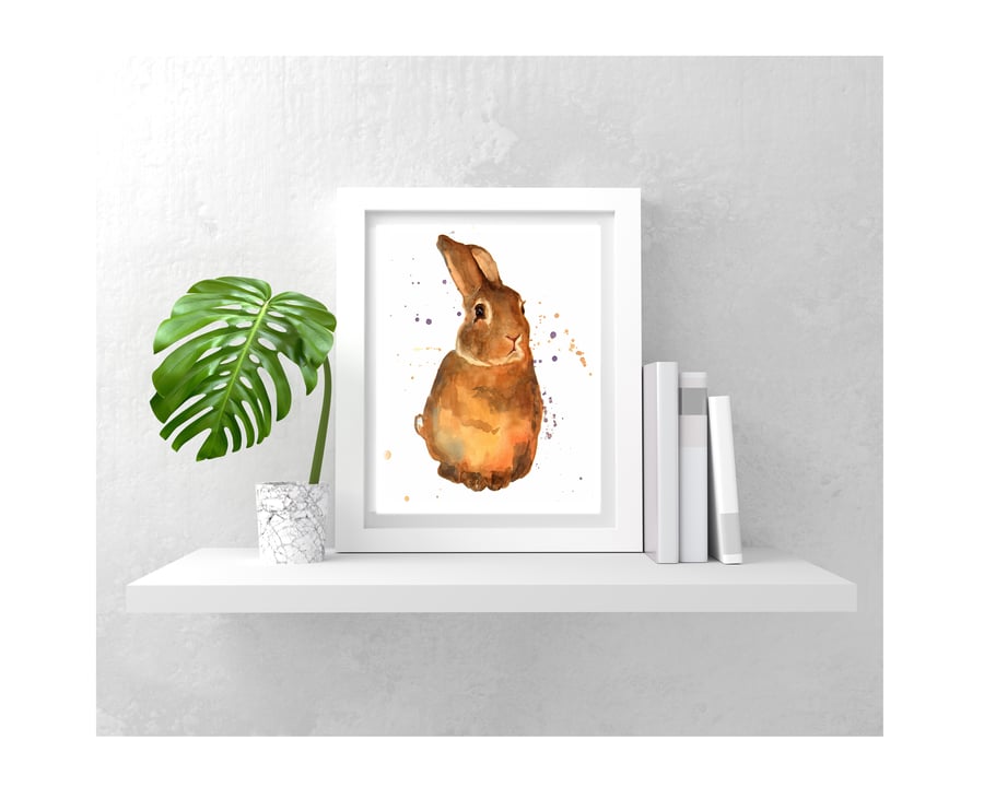 Watercolor Rabbit print - adding Peter Rabbit charm to the nursery 