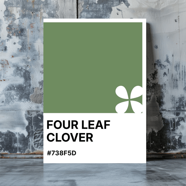 FOUR LEAF CLOVER Greeting Card – Colour Swatch ... - Folksy