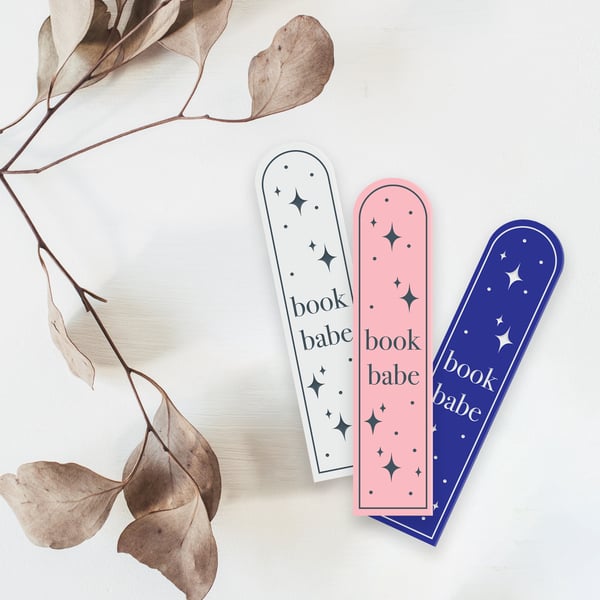 Book Babe Star, Minimalist Bookmark, Acrylic Bookmark, Gift For Book Lover