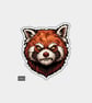 Funny Die Cut Vinyl Sticker - Red Panda