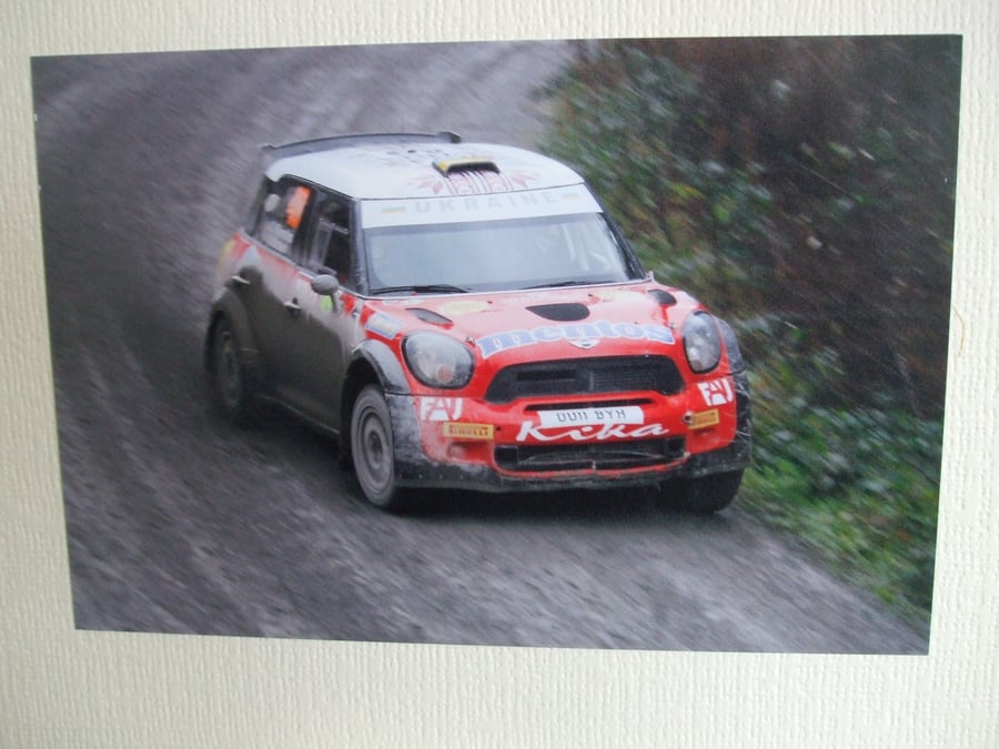 Photographic greetings card of a John Cooper Works S2000 Mini.