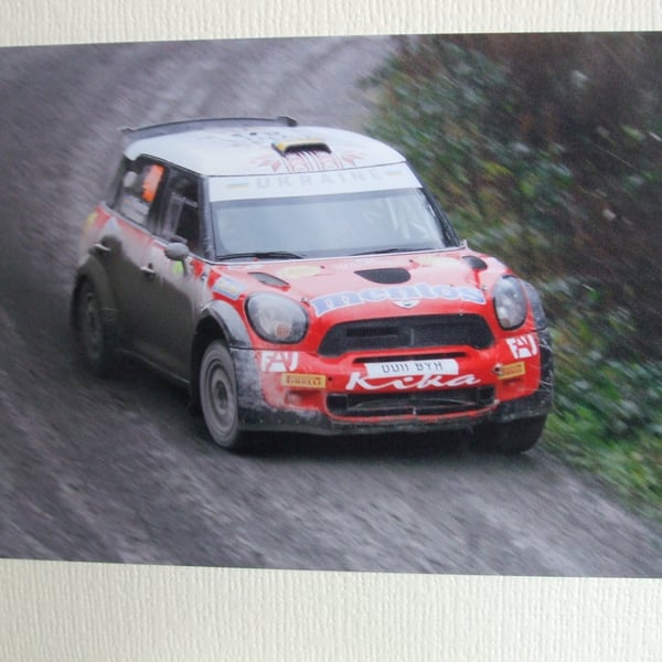 Photographic greetings card of a John Cooper Works S2000 Mini.