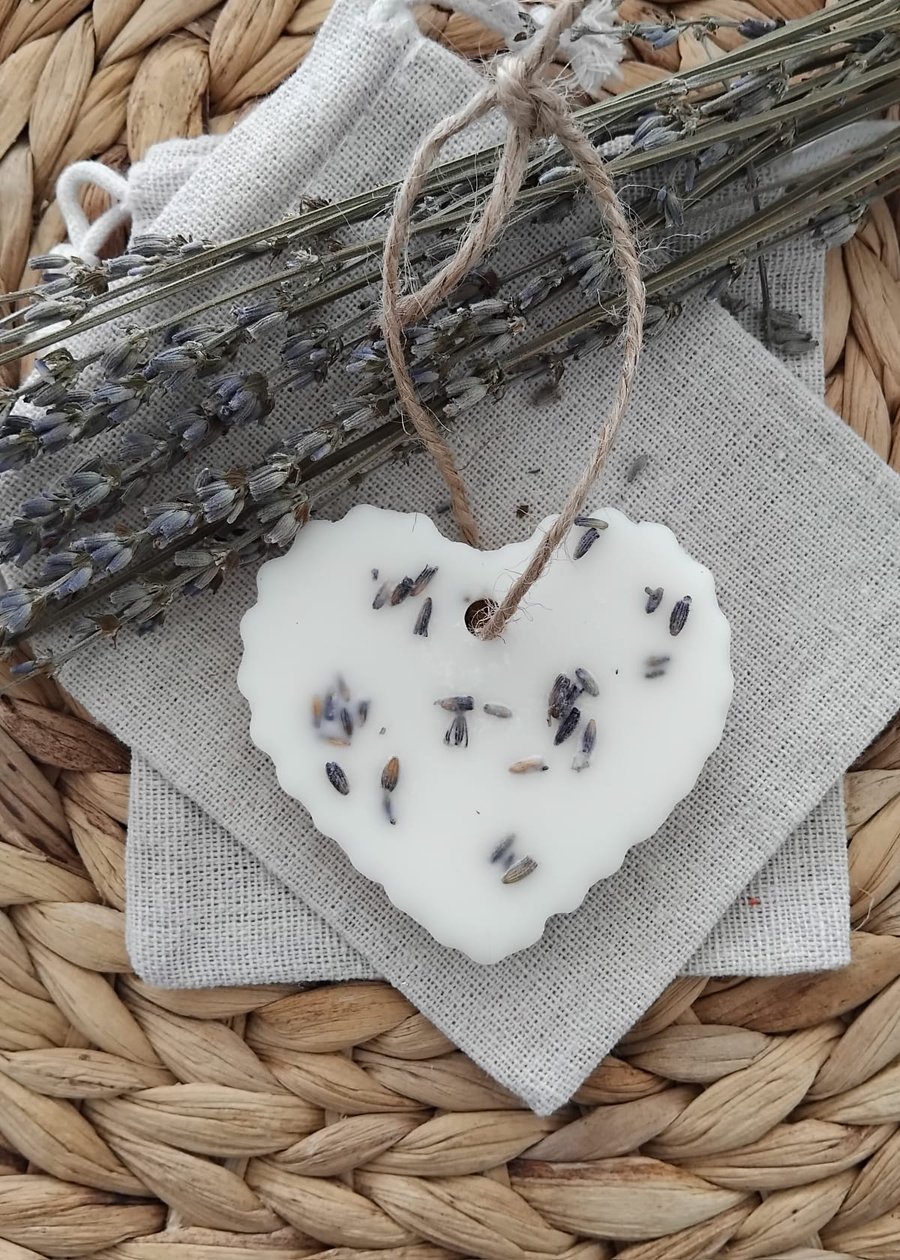 Vegan lavender heart wax melts