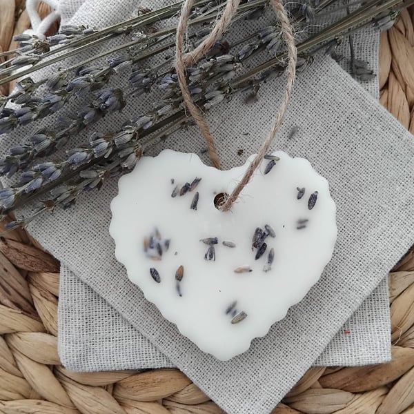 Vegan lavender heart wax melts