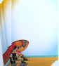 Letter Writing Paper vintage fashionable girl on the beach - Image 5