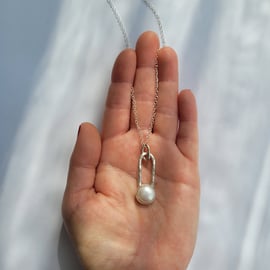 Pearl Pendant Necklace, Handmade Sterling Silver Necklaces