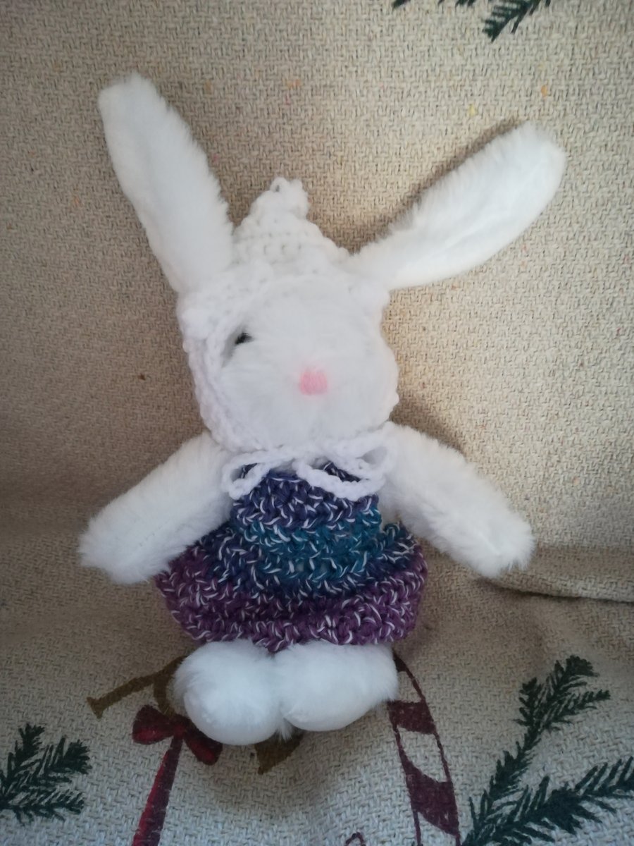 Bunny with Crochet Outfit 