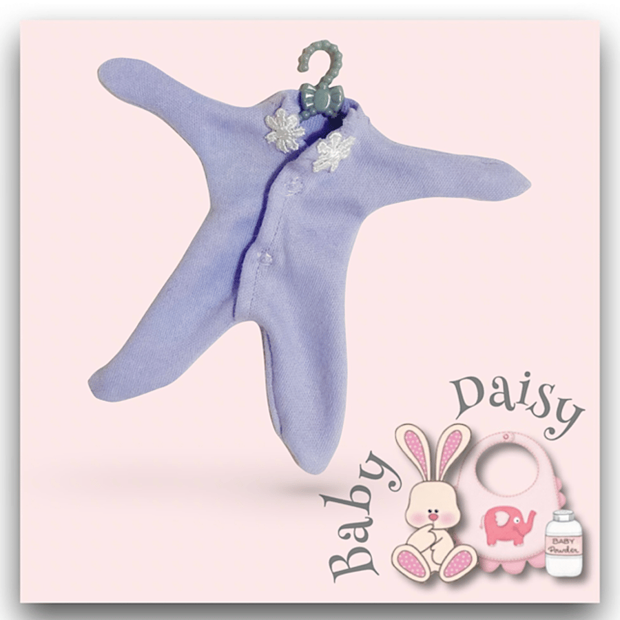 Reserved for Connor - Baby Daisy Lavender Sleep Suit