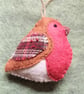 Handmade Felt Rustic Robins - Image 2
