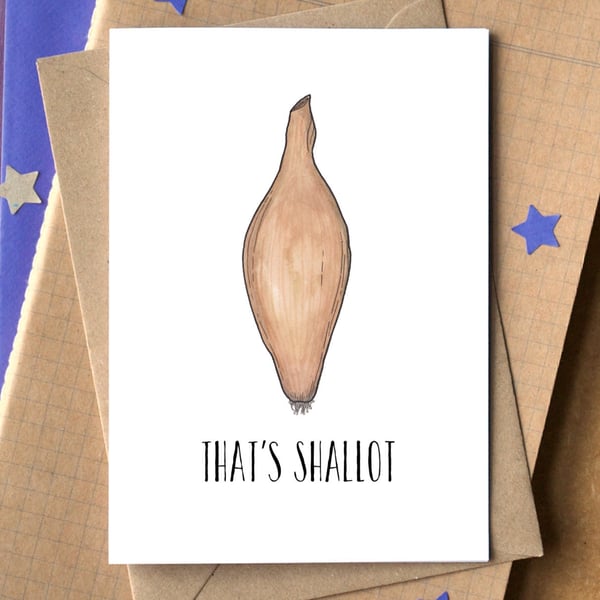 Funny "That's Shallot" Retirement Card