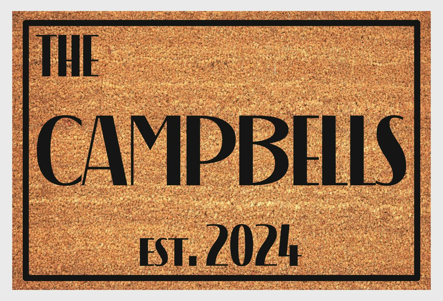 Family Name Doormat - Personalized Family Name Welcome Mat - 3 Sizes