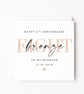 Personalised 8th Anniversary Card – Bronze Anniversary for Husband or Wife
