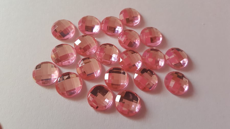 20 x Acrylic Flatback Rhinestones - Faceted - R... - Folksy