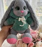 Handmade crochet Amigurumi soft bunny floppy ears toy