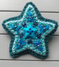 Hand Embroidered Star Brooch - Image 1