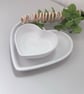 Set of 2 Large & Small Grey Heart Trinket Trays - Image 4
