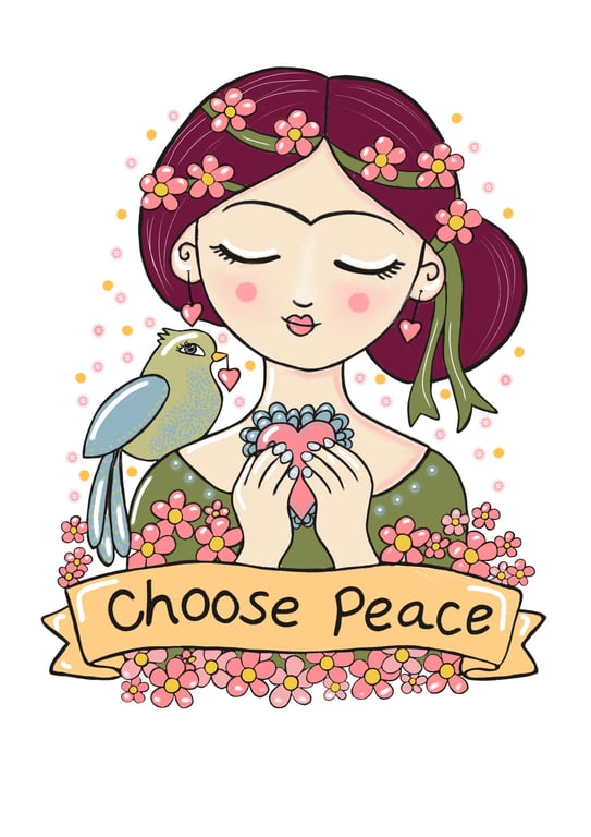 Choose Peace Sticker – Gentle Affirmation Vinyl Sticker - Encouragement Gift 