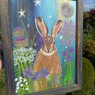 Original painting Moonlit Hare