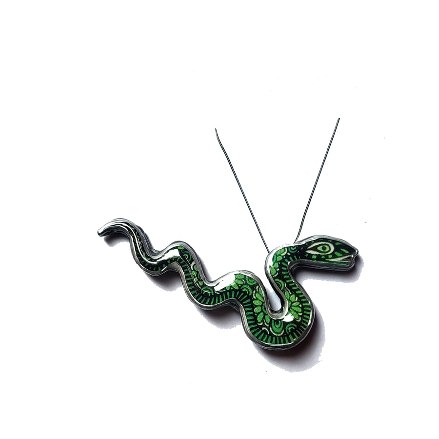 Wonderfully Whimsical Slithering Snake Necklace by EllyMental