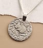 Mouse Engraved Sterling Silver Coin Necklace - Image 9