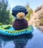 Handmade crochet rubber duck mallard - Image 3