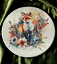 Fox Ceramic Coasters with Decoupaged Designs, Set of 2 - Image 5