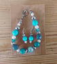 Handmade beaded bracelet and earring set