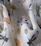 Handprinted chiffon scarf Goldfinches & Seed Heads - Image 5