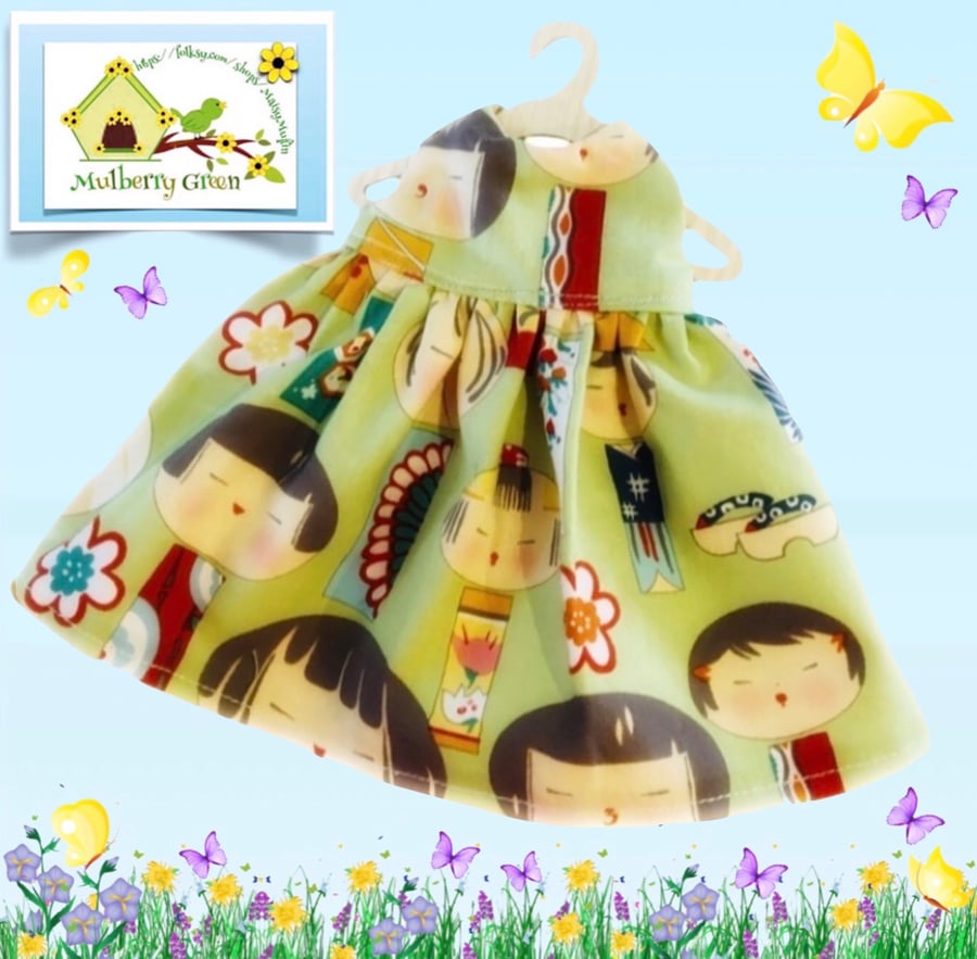 Japanese Doll Print Dress