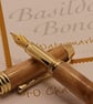 Handmade Masur Birch Fountain Pen in Gold - Image 2