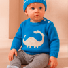 Knitting Pattern Dinosaur Sweater and Hat (Diplodocus) 