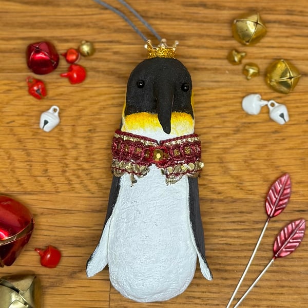 Spun Cotton Christmas Emperor Penguin Queen 2