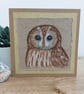 Hand Drawn Tawny Owl Blank Greetings Card. Unique Card for Owl Lovers.