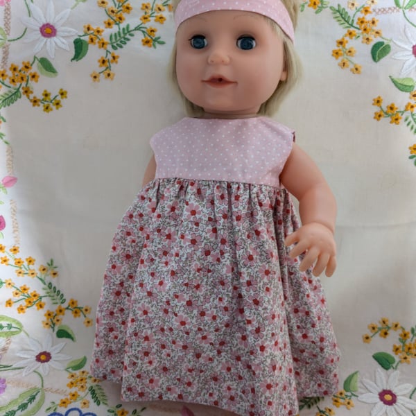 Perfect in Pink Polka Dot Dolls Dress Tiny Tears, Baby Born, Our Generation