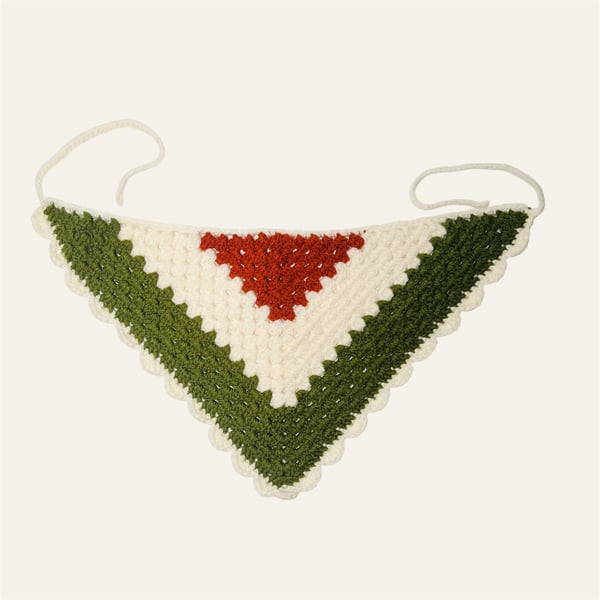 Handmade crochet bandana hobo style festival 